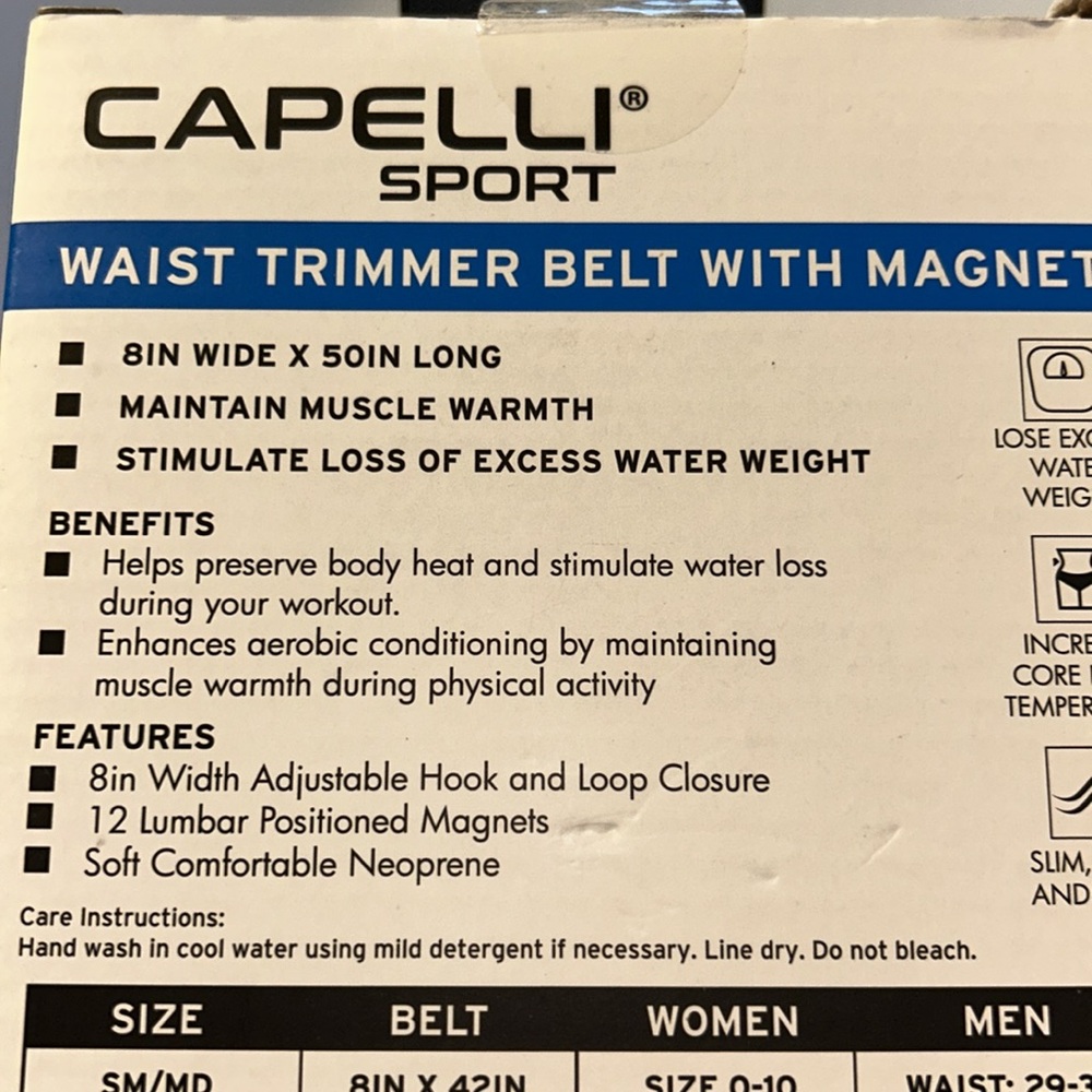 Waist trimmer slimming belt XXL/XXXL with lumbar magnets NEW 8”Wx 50”L - Picture 7 of 11